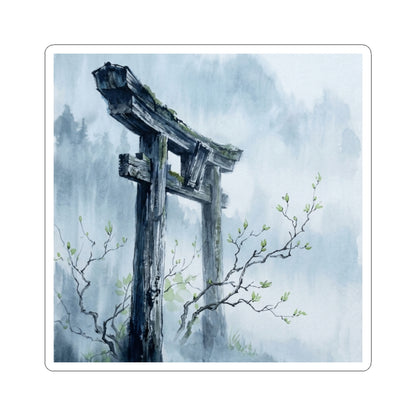 Torii Gate Spring Sticker | Zen Peaceful Design Art Print