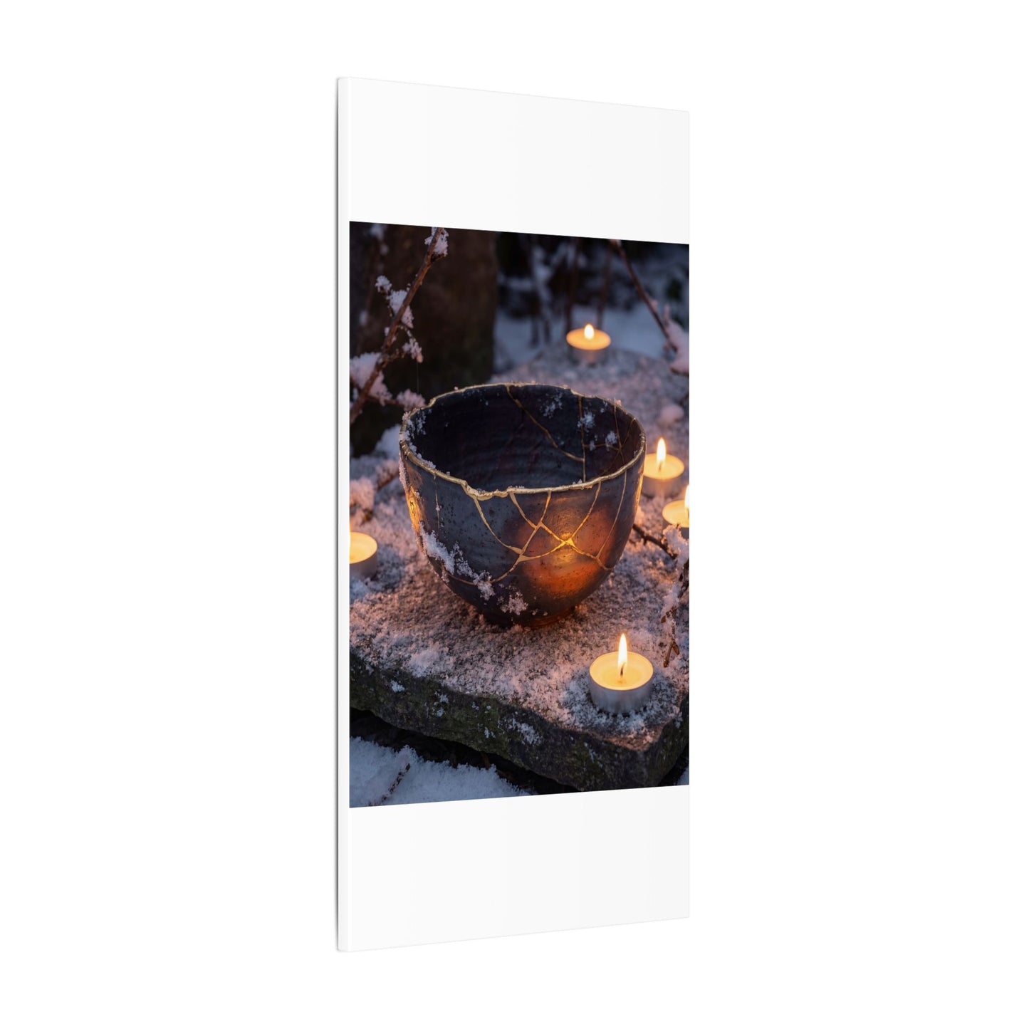 Ceramic Bowl Gold Repair Canvas Art | Beautiful Kintsugi Art