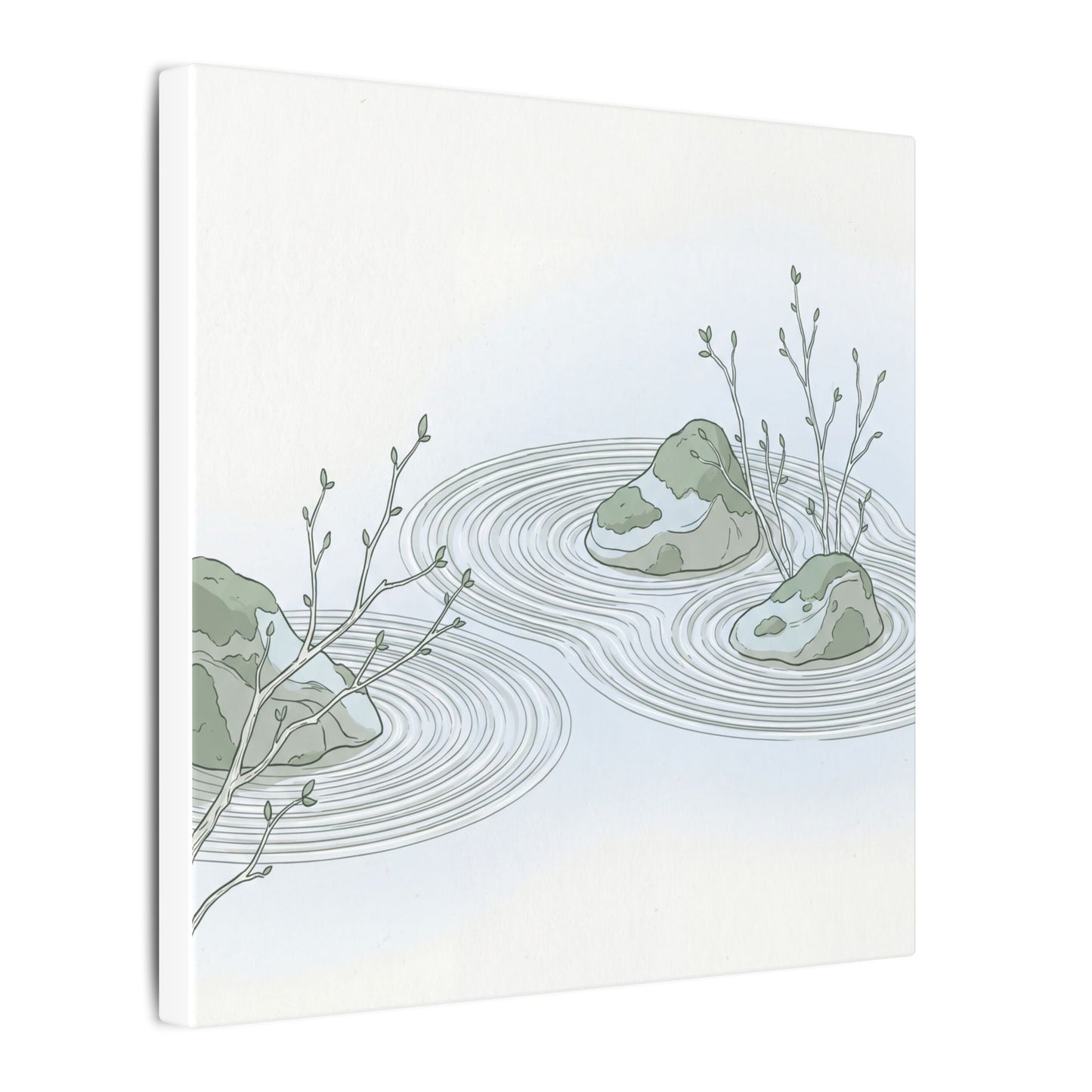 Moonlight Rock Garden Canvas Art - Japandi Ma