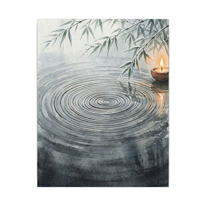 Water Ripple Sumi E Canvas Art | Calm Zen Art