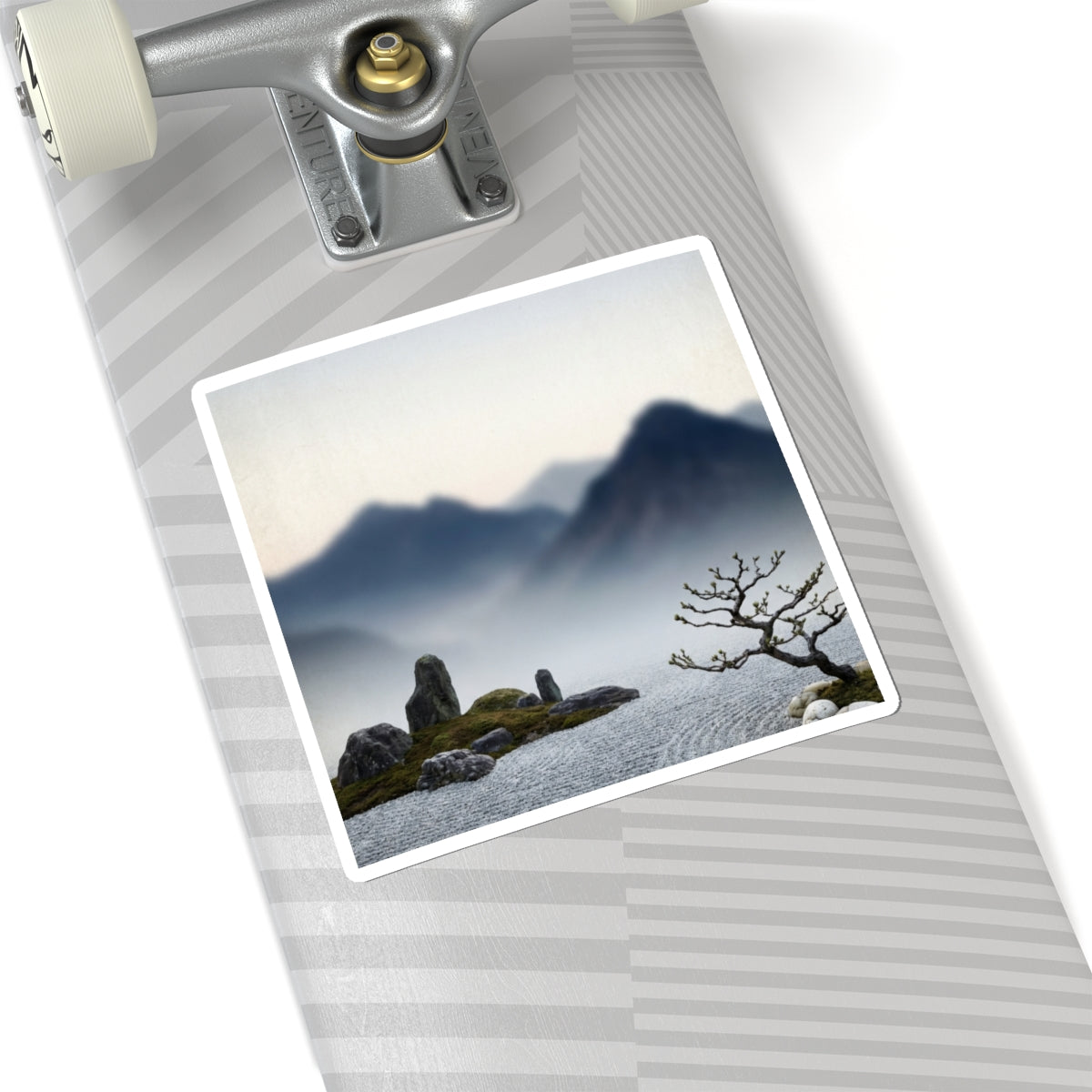 Shibui Mountain Mist Sticker - Zen Karesansui Art Print