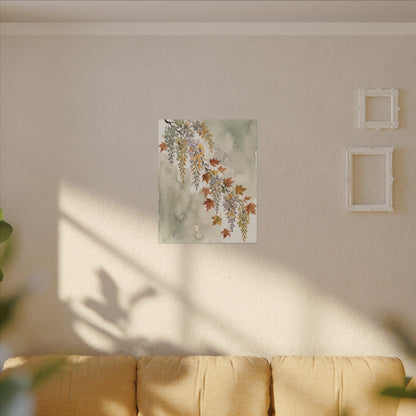 Ma Wisteria Canvas Art - Japandi Watercolor