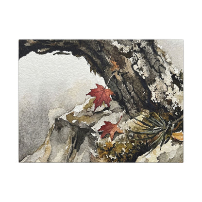 Pine Tree Autumn Canvas Art | Japandi Earthy Design Art Print