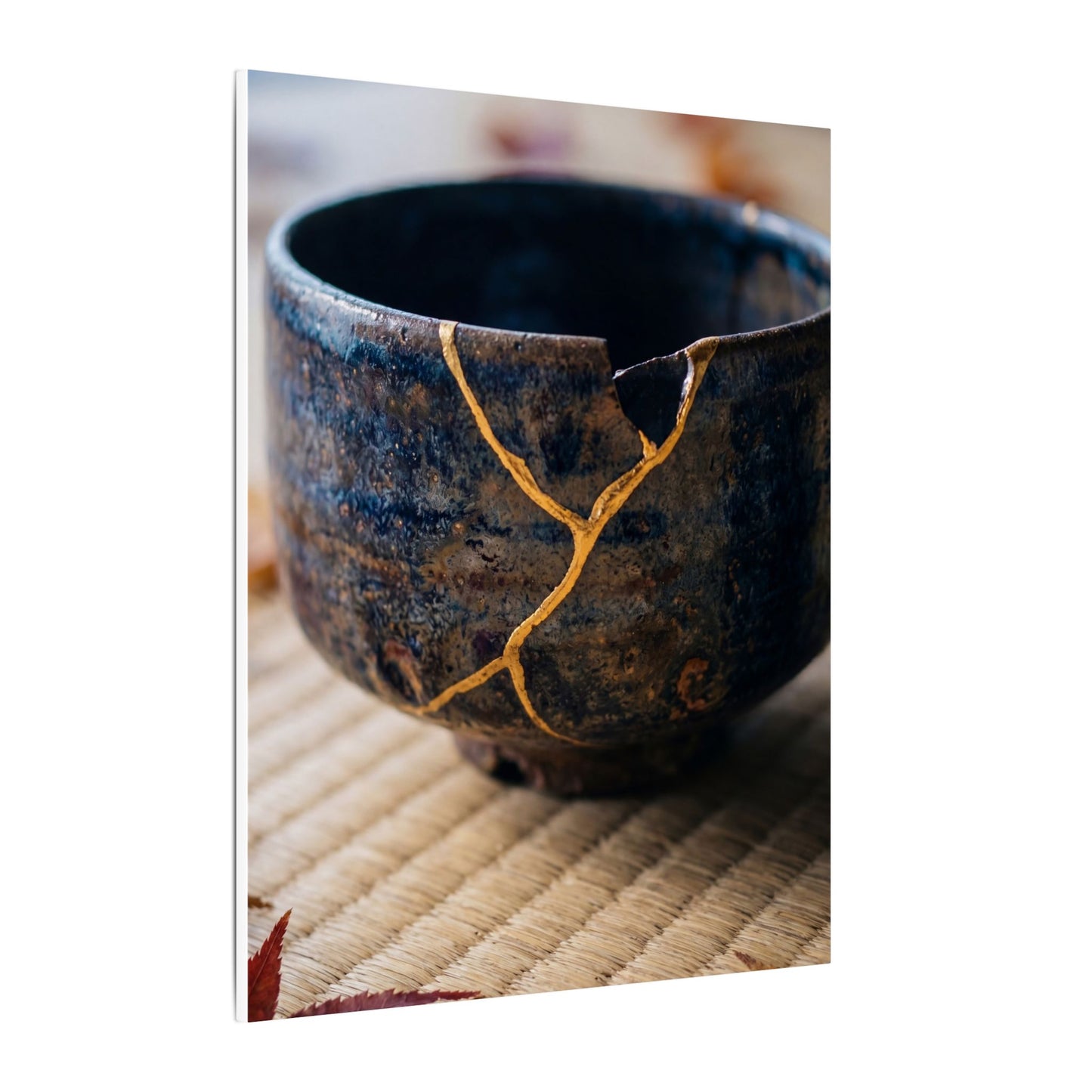 Tea Ceremony Autumn Canvas Art | Kintsugi Healing Design
