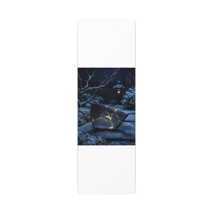 Moonlit Garden Winter Canvas Art | Kintsugi Artful Design