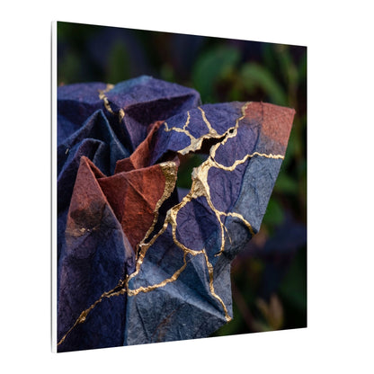 Philosophical Paper Fold Canvas Art - Gold Vein Kintsugi