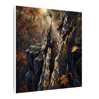 Pine Tree Autumn Canvas Art | Kintsugi Beautiful Design
