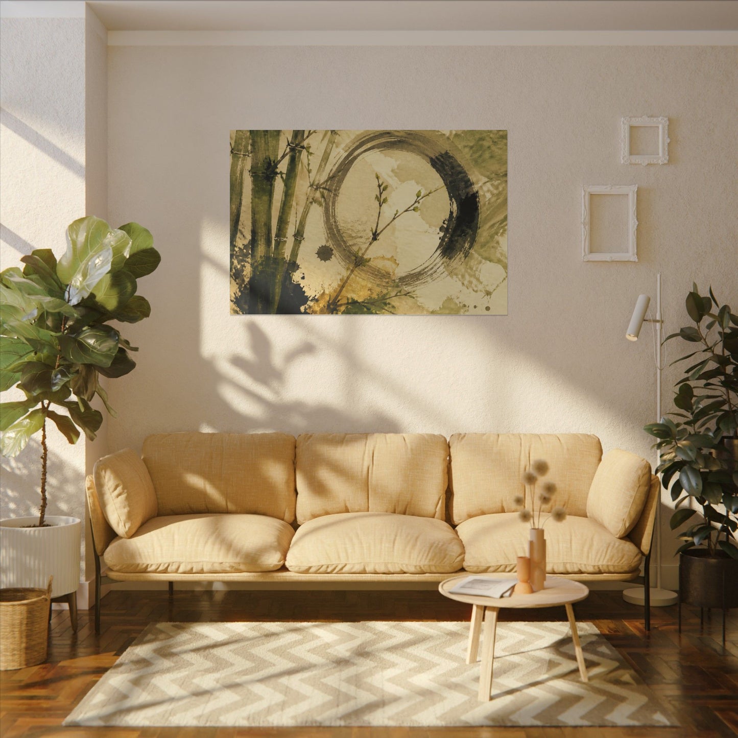 Ink Brushstroke Sumi E Canvas Art | Calm Zen Art