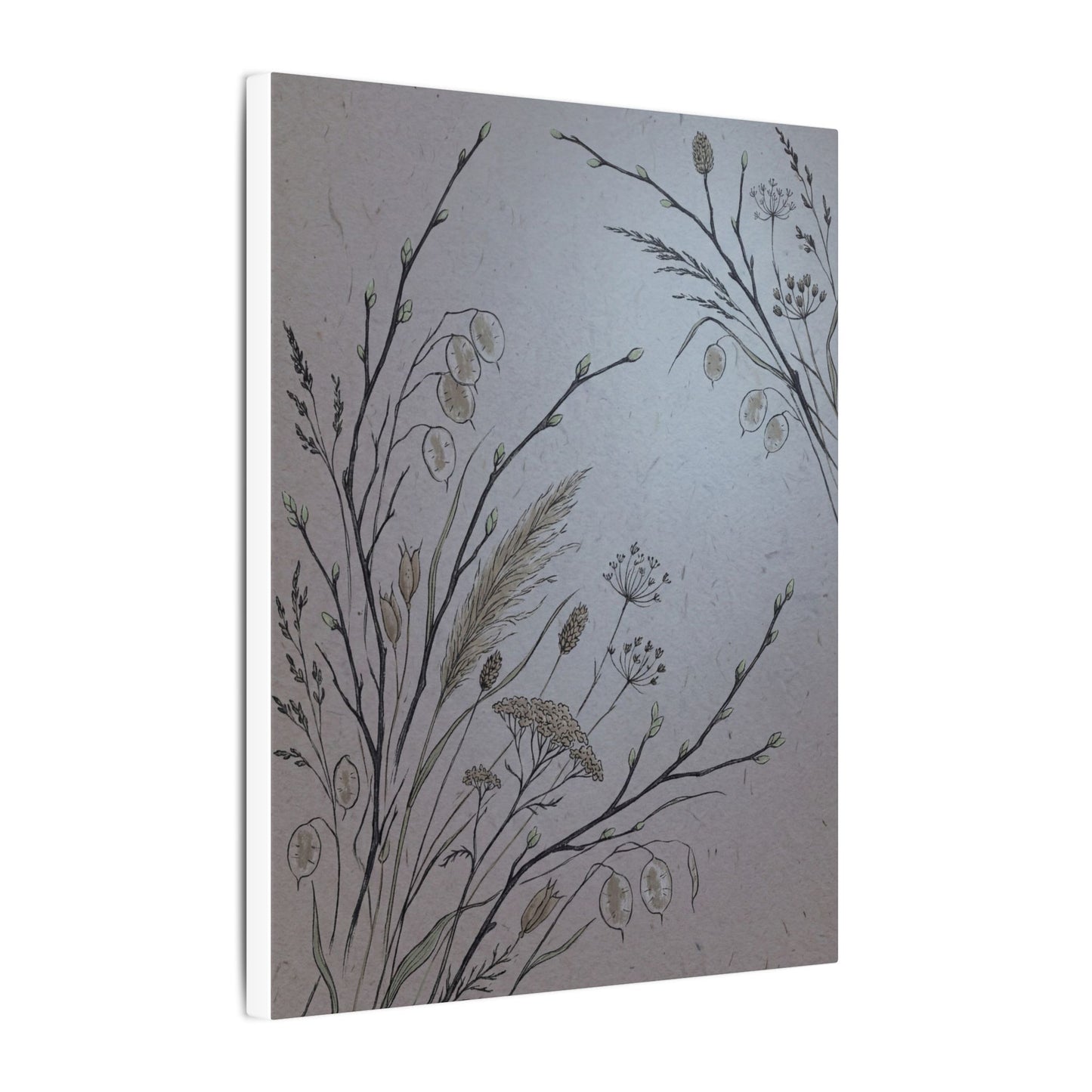 Spring Dried Flowers Japanese Pattern Canvas Art | Cozy Decor