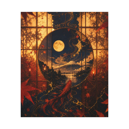 Beautiful Shoji Screen Canvas Art - Gold Vein Kintsugi