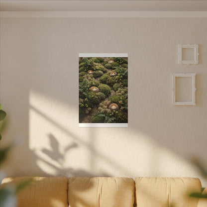 Moss Close Up Japanese Pattern Canvas Art | Neutral Japandi Art