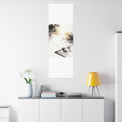 Tea Ceremony Sumi E Canvas Art | Serene Zen Art