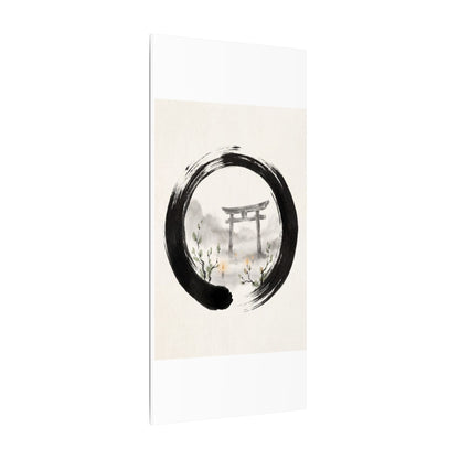 Spring Torii Gate Enso Canvas Art | Tranquil Decor