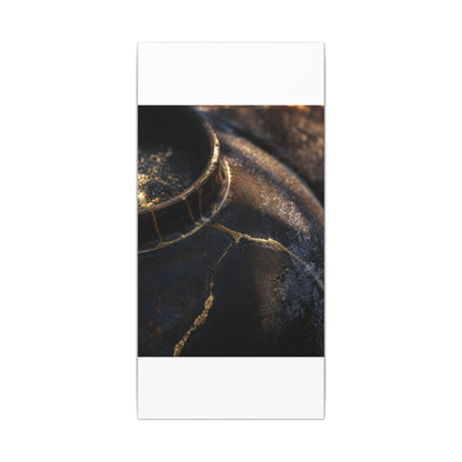 Kintsugi Rust Patina in Golden Hour | Broken Beauty Canvas Art