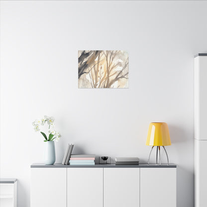 Ma Shadow Play Canvas Art - Japandi Watercolor
