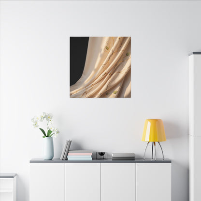 Golden Hour Silk Drape Canvas Art - Kintsugi Fukinsei