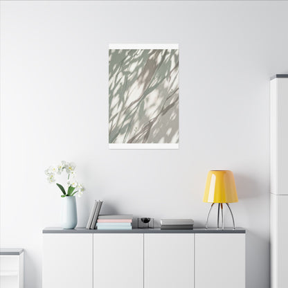 Japandi Shadow Play in Dappled | Japanese Pattern Canvas Art