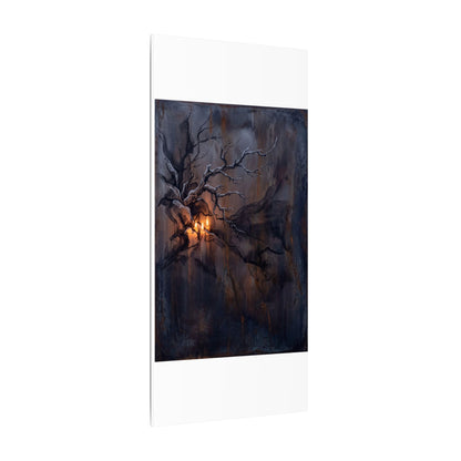Winter Rust Patina Charcoal Ink Canvas Art | Atmospheric Decor
