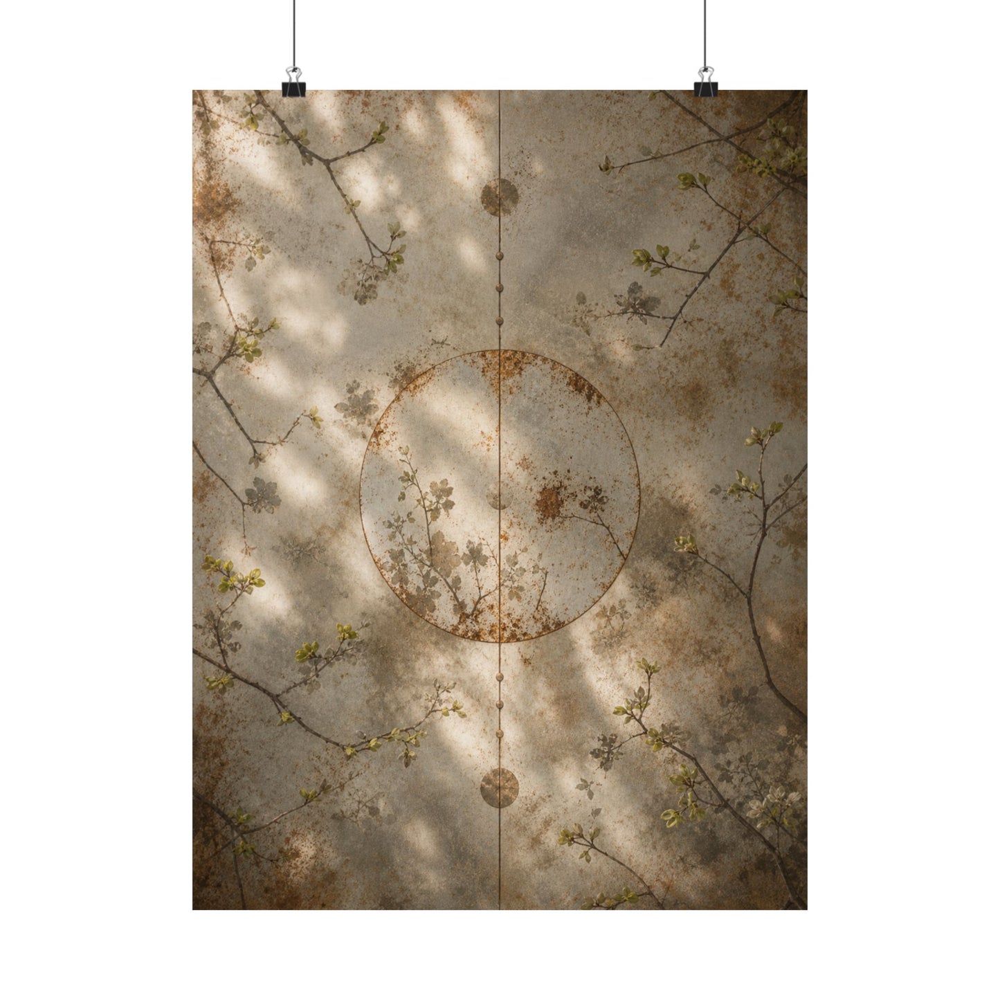 Rust Patina Spring Wall Art Print | Japandi Cozy Design