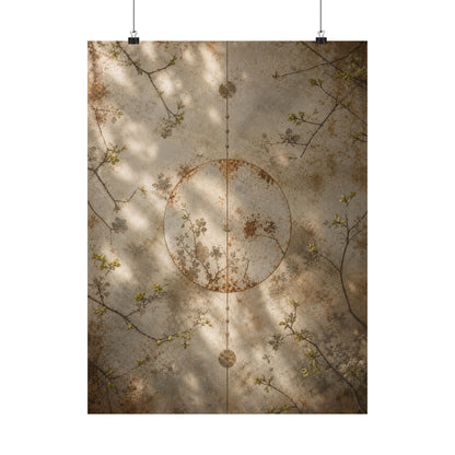 Rust Patina Spring Wall Art Print | Japandi Cozy Design