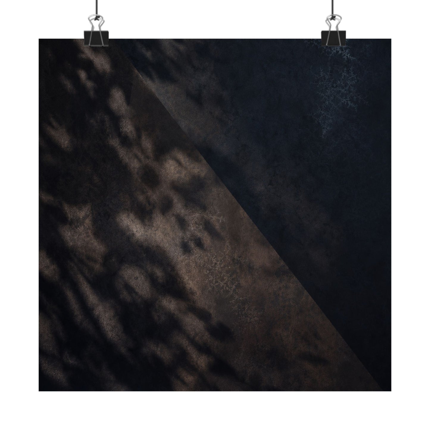 Moody Shadow Play Wall Art Print - Moody Minimal Dark Japandi