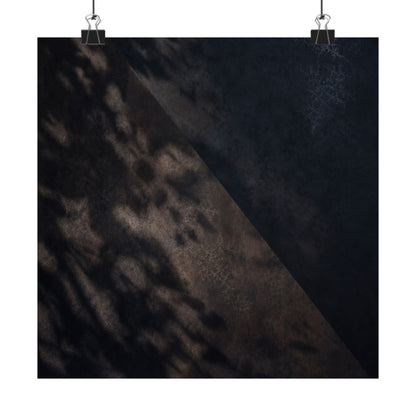 Moody Shadow Play Wall Art Print - Moody Minimal Dark Japandi