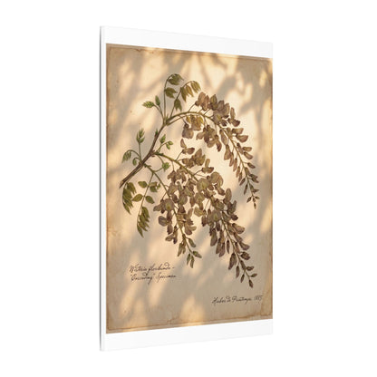 Spring Wisteria Herbarium Canvas Art | Earthy Decor