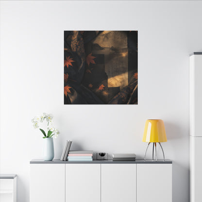 Autumn Silk Drape Shadow Zen Canvas Art | Bold Decor