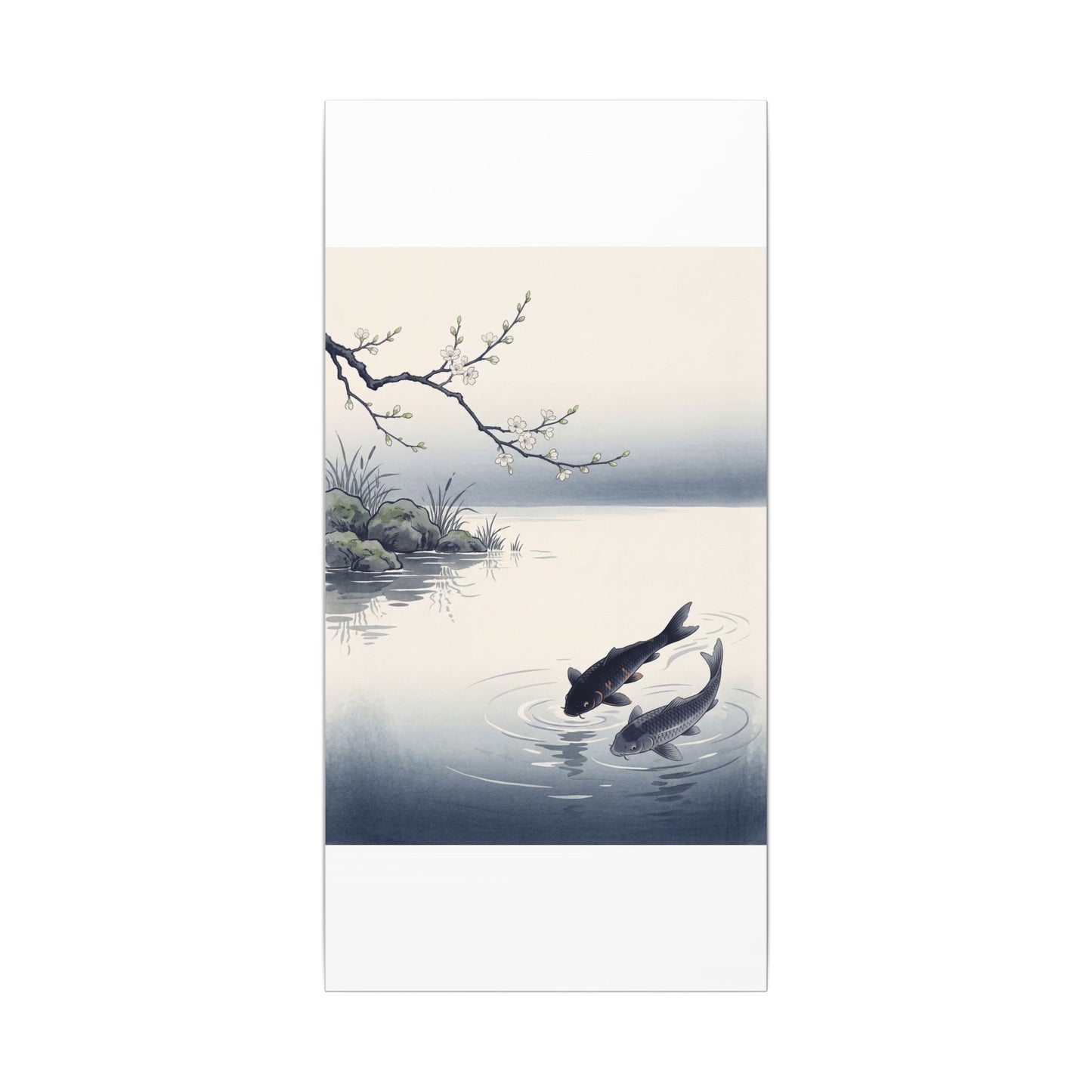 Ma Koi Pond Canvas Art - Zen Ukiyo E Inspired
