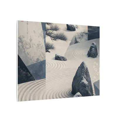 Seijaku Rock Garden Canvas Art - Zen Ukiyo E Inspired