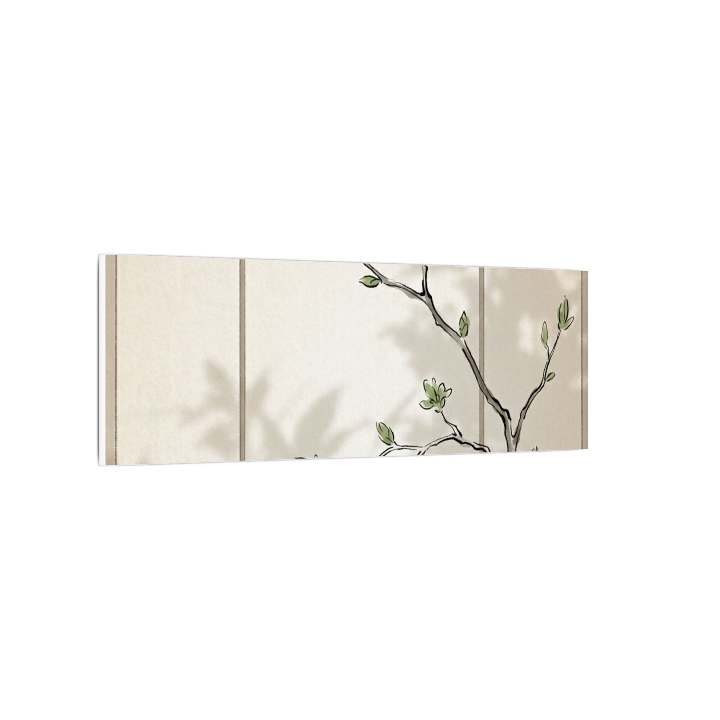 Shoji Screen Spring Canvas Art | Japandi Cozy Design