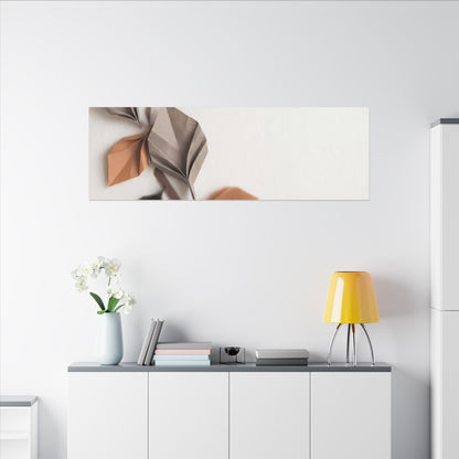 Paper Fold Autumn Canvas Art | Japandi Earthy Design