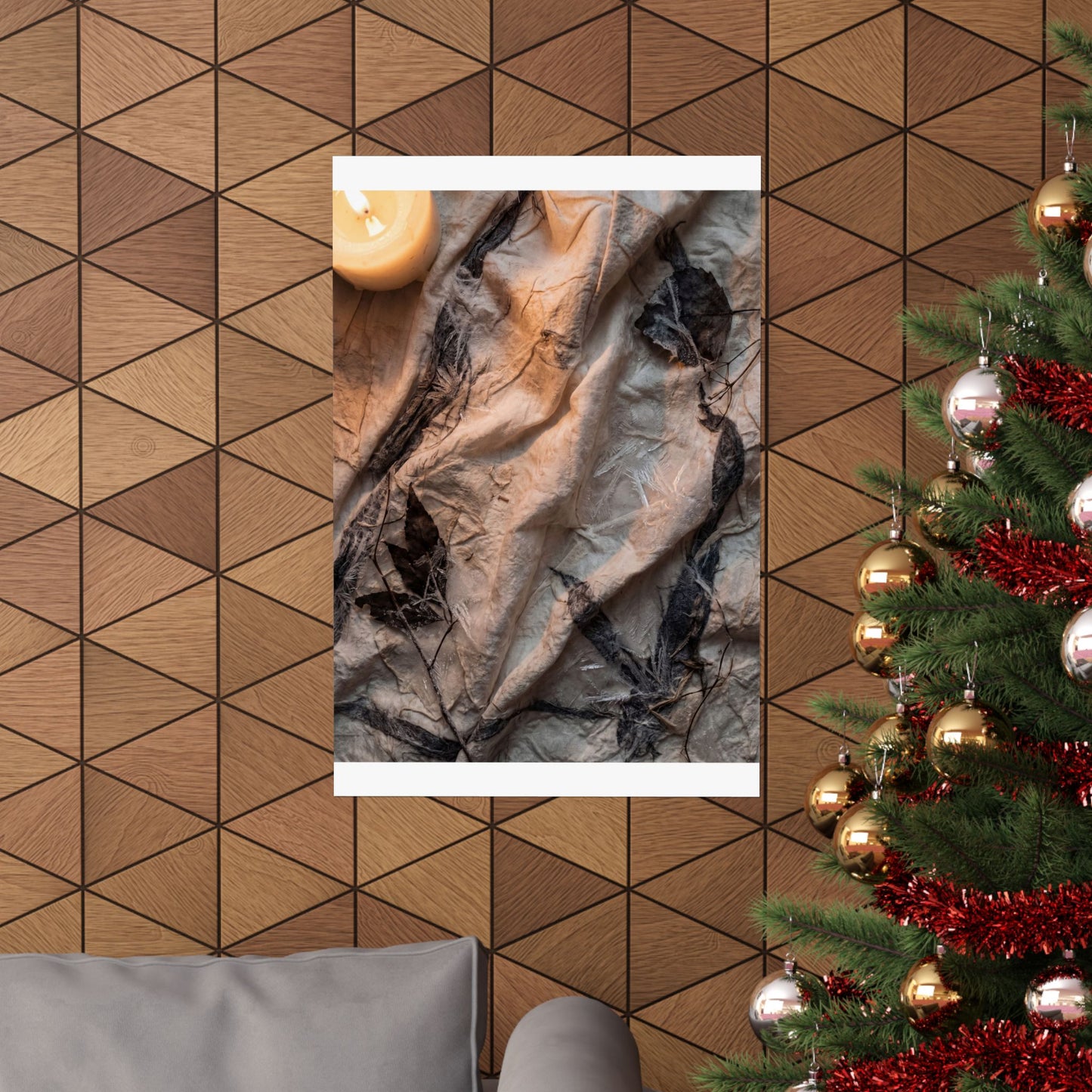 Silk Drape Texture Wall Art Print | Warm Japandi Art