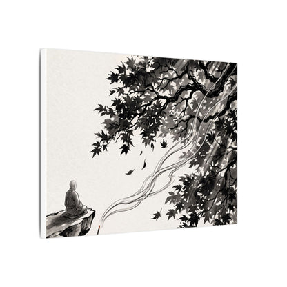 Serene Incense Smoke Canvas Art - Ukiyo E Inspired Zen