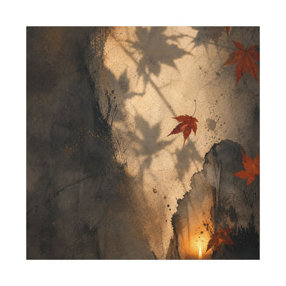 Shadow Play Texture Canvas Art | Neutral Japandi Art