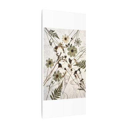 Japandi Dried Flowers in Golden Hour | Japanese Pattern Canvas Art