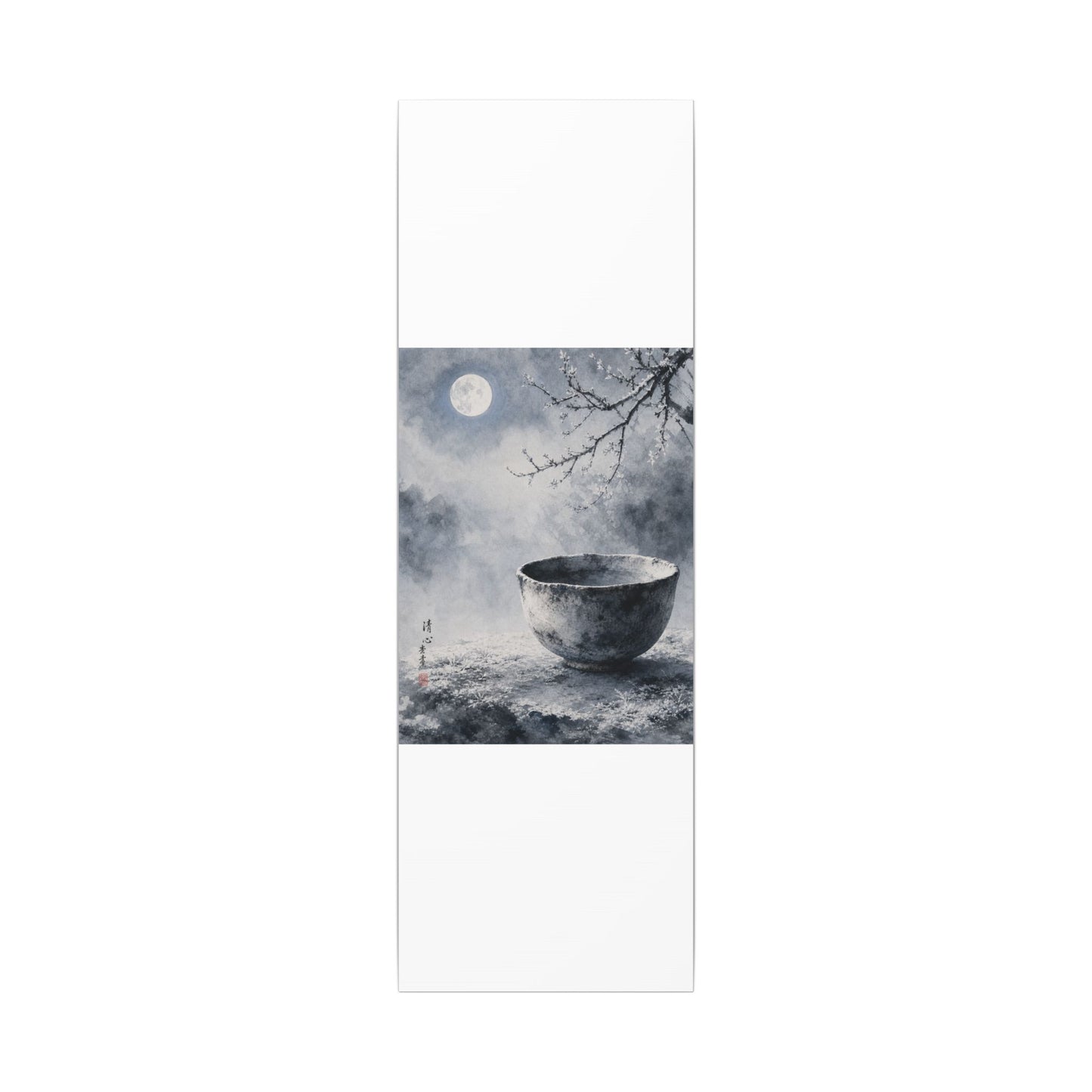 Seijaku Ceramic Bowl Canvas Art - Zen Sumi E