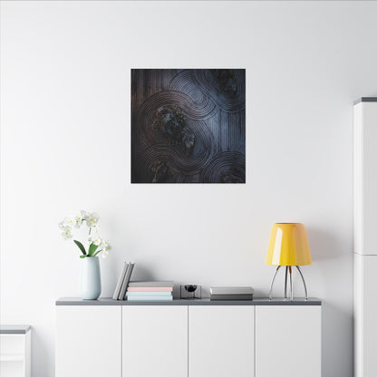 Spring Rock Garden Charcoal Ink Canvas Art | Bold Decor
