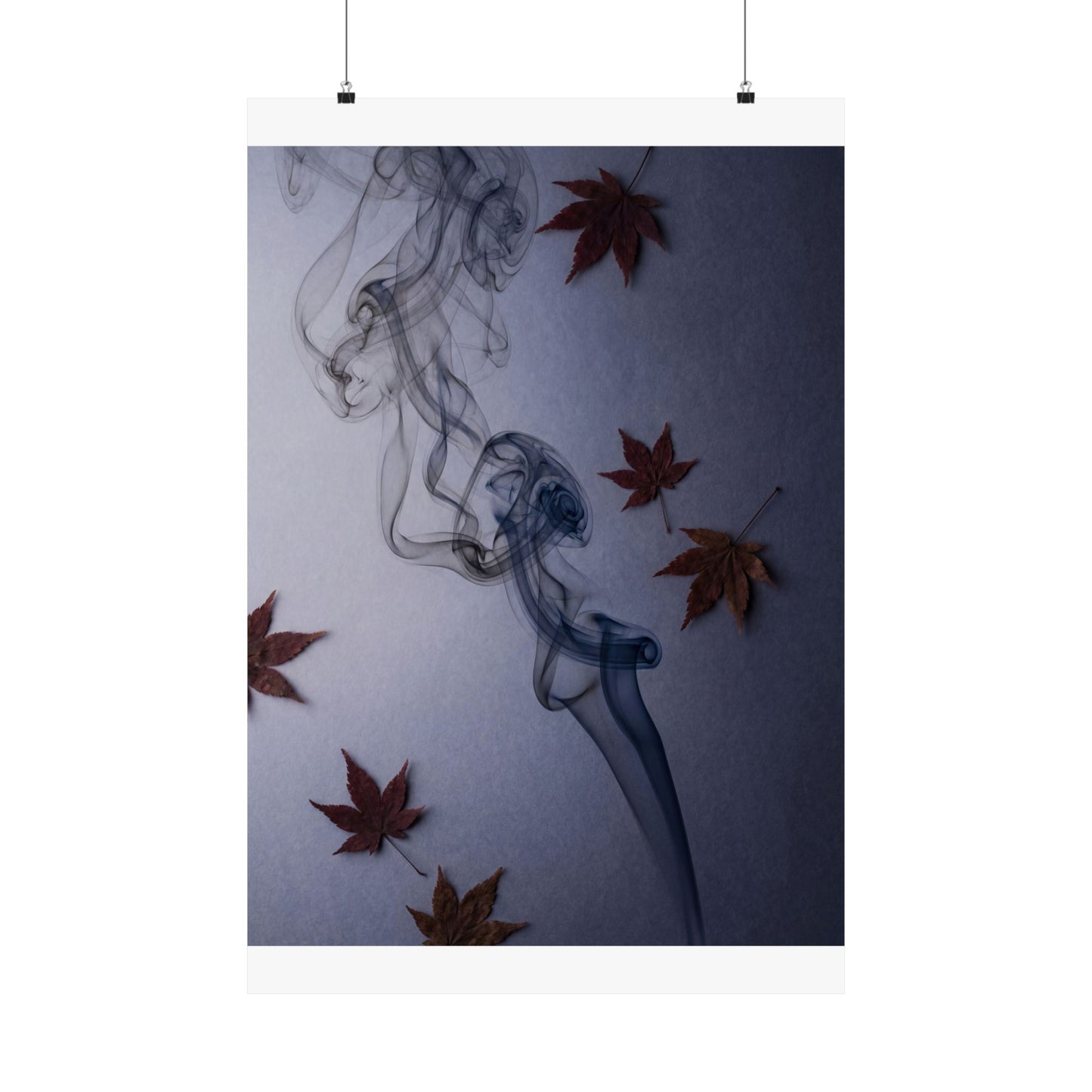 Incense Smoke Wall Art Print | Autumn Dark Japandi Moody Minimal Art Art Print