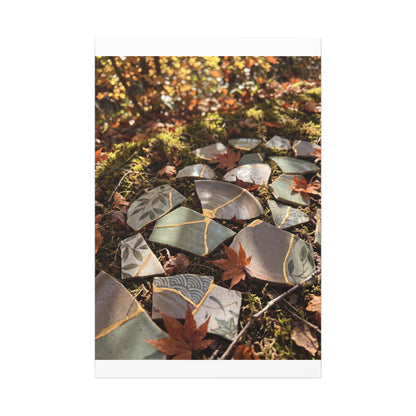 Broken Pottery Japanese Pattern Canvas Art | Elegant Japandi Art