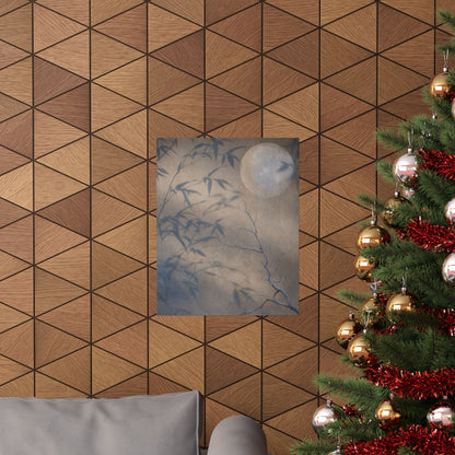 Seijaku Shadow Play Wall Art Print - Japandi Japanese Pattern