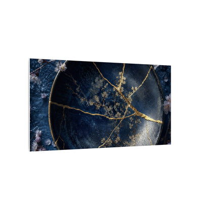 Cherry Blossom Winter Canvas Art | Kintsugi Philosophical Design