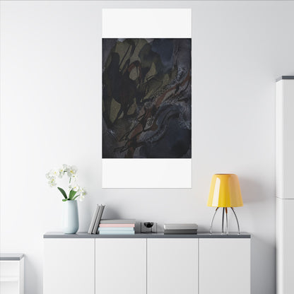 Shadow Play Winter Canvas Art | Dark Japandi Luxurious Design