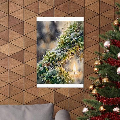 Fukinsei Moss Close Up Wall Art Print - Japandi Watercolor