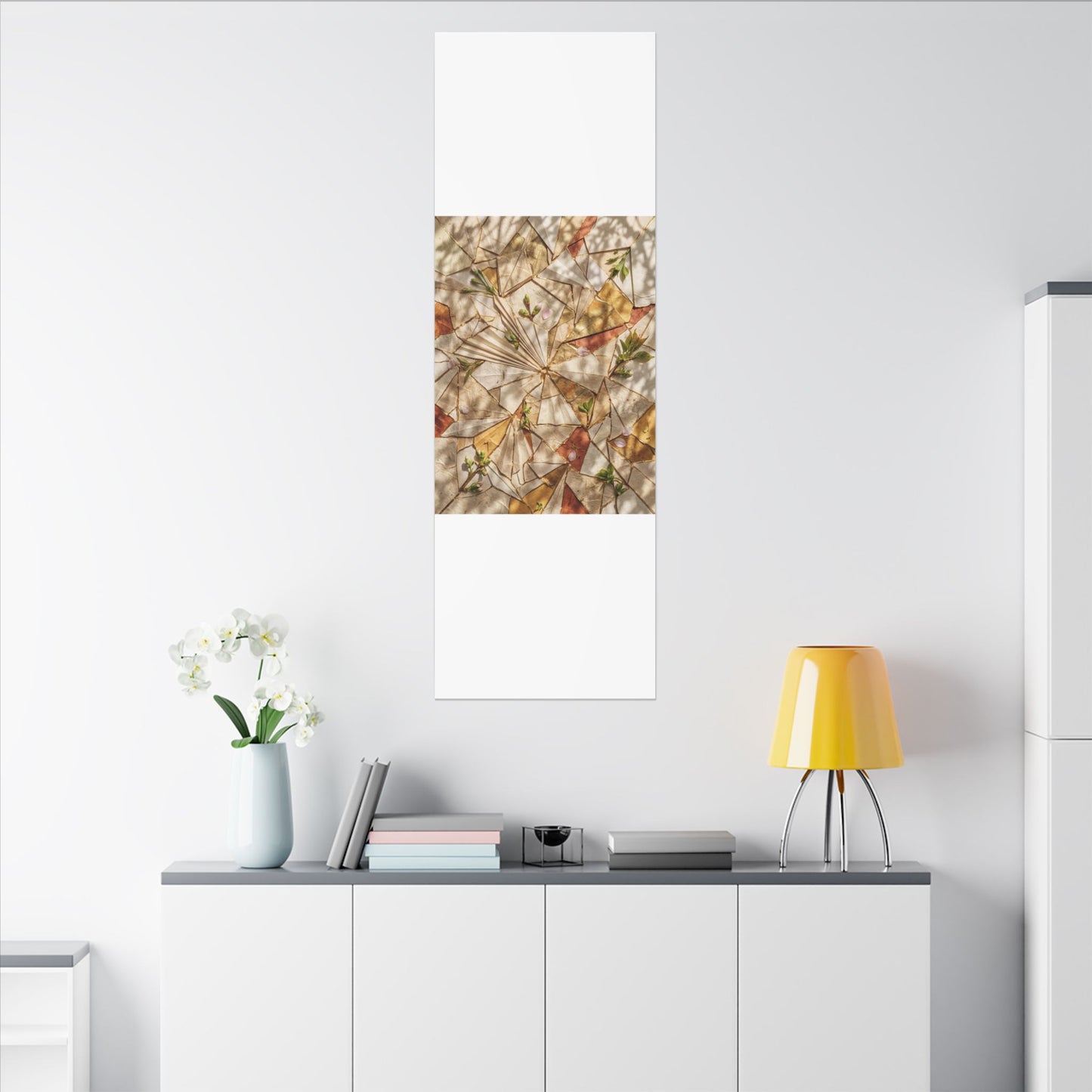Resilient Paper Fold Canvas Art - Gold Repair Kintsugi