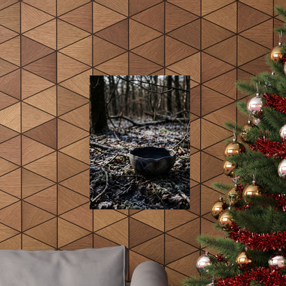 Winter Ceramic Bowl Shadow Zen Wall Art Print | Luxurious Decor