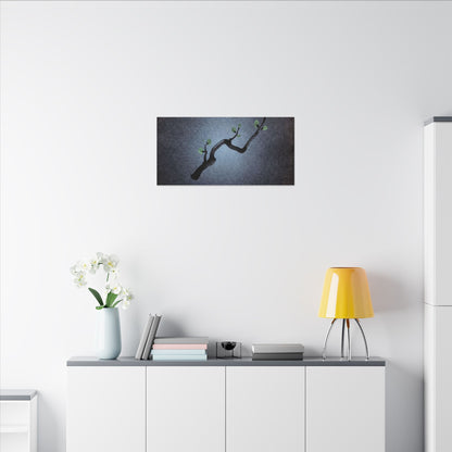 Ink Brushstroke Canvas Art | Spring Dark Japandi Moody Minimal Art