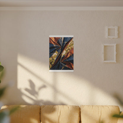 Kintsugi Paper Fold in Golden Hour | Crackle Gold Canvas Art