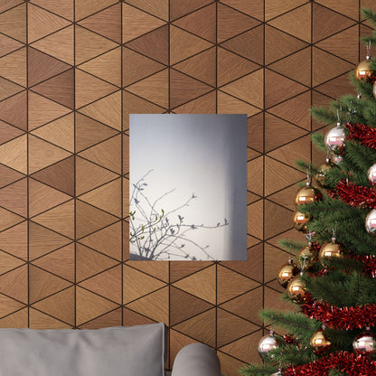 Japandi Shadow Play in Dawn | Japanese Pattern Wall Art Print