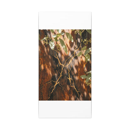 Kanso Rust Patina Canvas Art - Kintsugi Gold Vein
